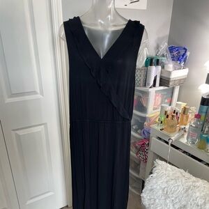 Apt. 9 Elegant Black V-Neck Maxi Dress